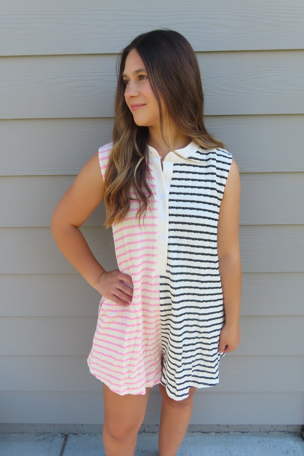 Textured Knit Romper