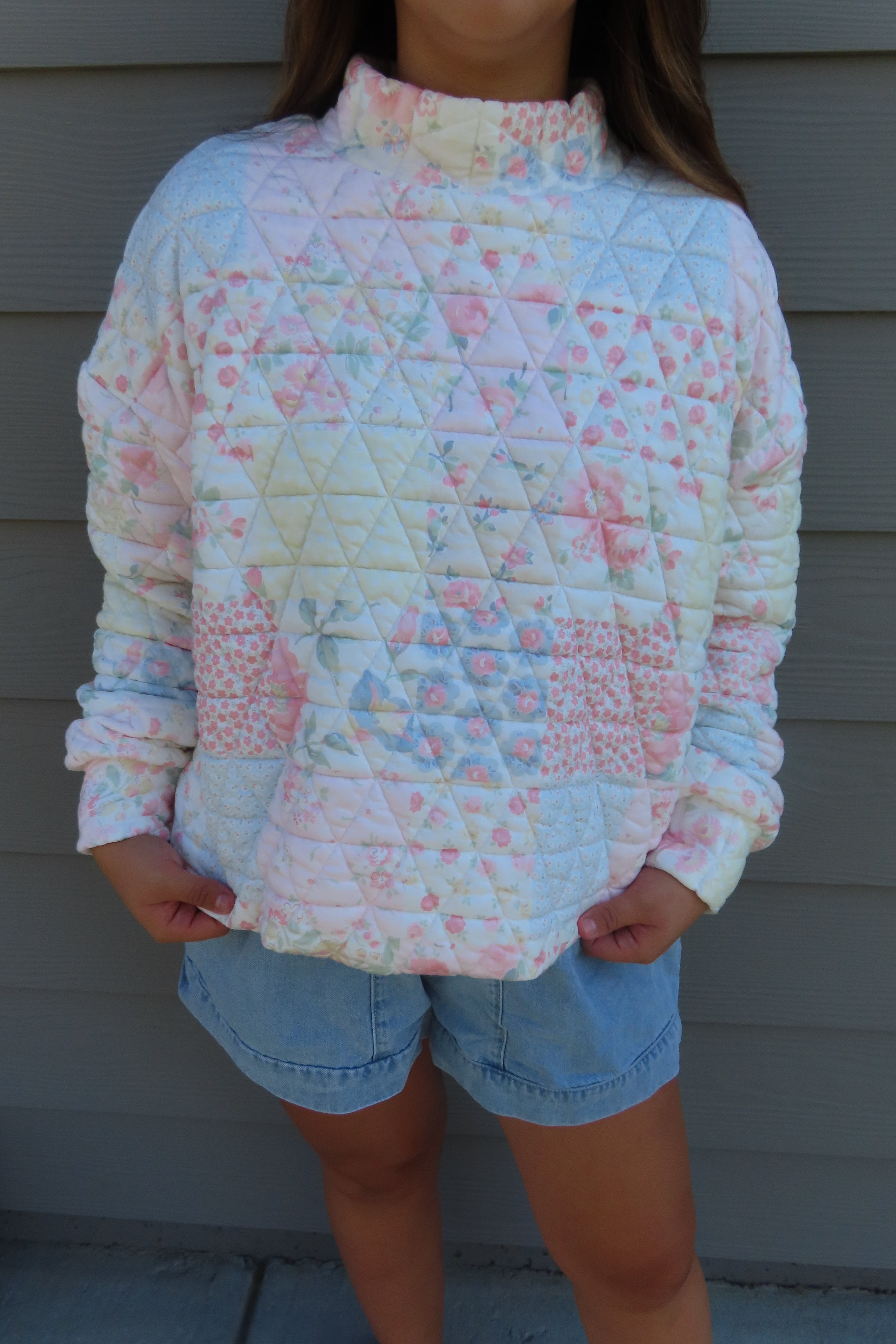 Floral Mockneck