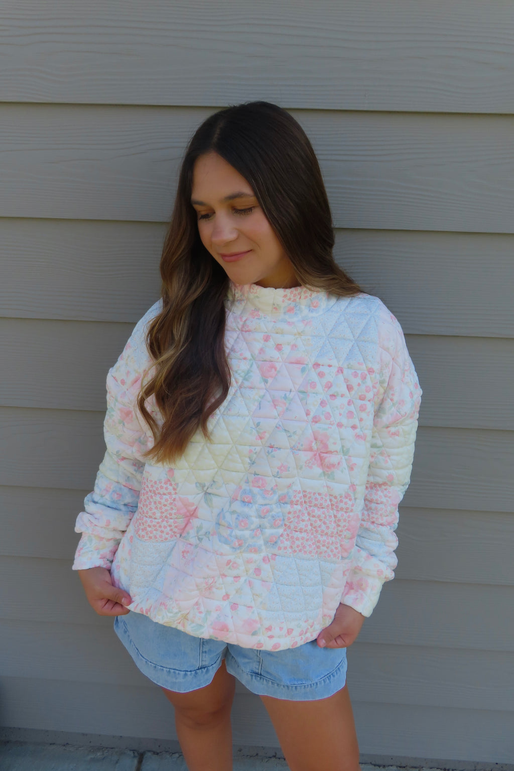 Floral Mockneck